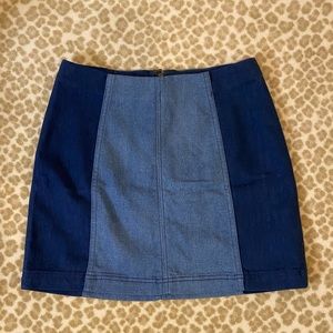 Free People Two Tone Denim Skirt